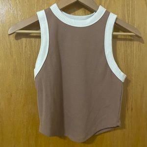 Wild Fable Tank, Medium, Tan and Cream